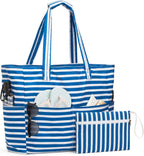 Beach Bag Waterproof & Sandproof Foldable Separate Wet Compartment