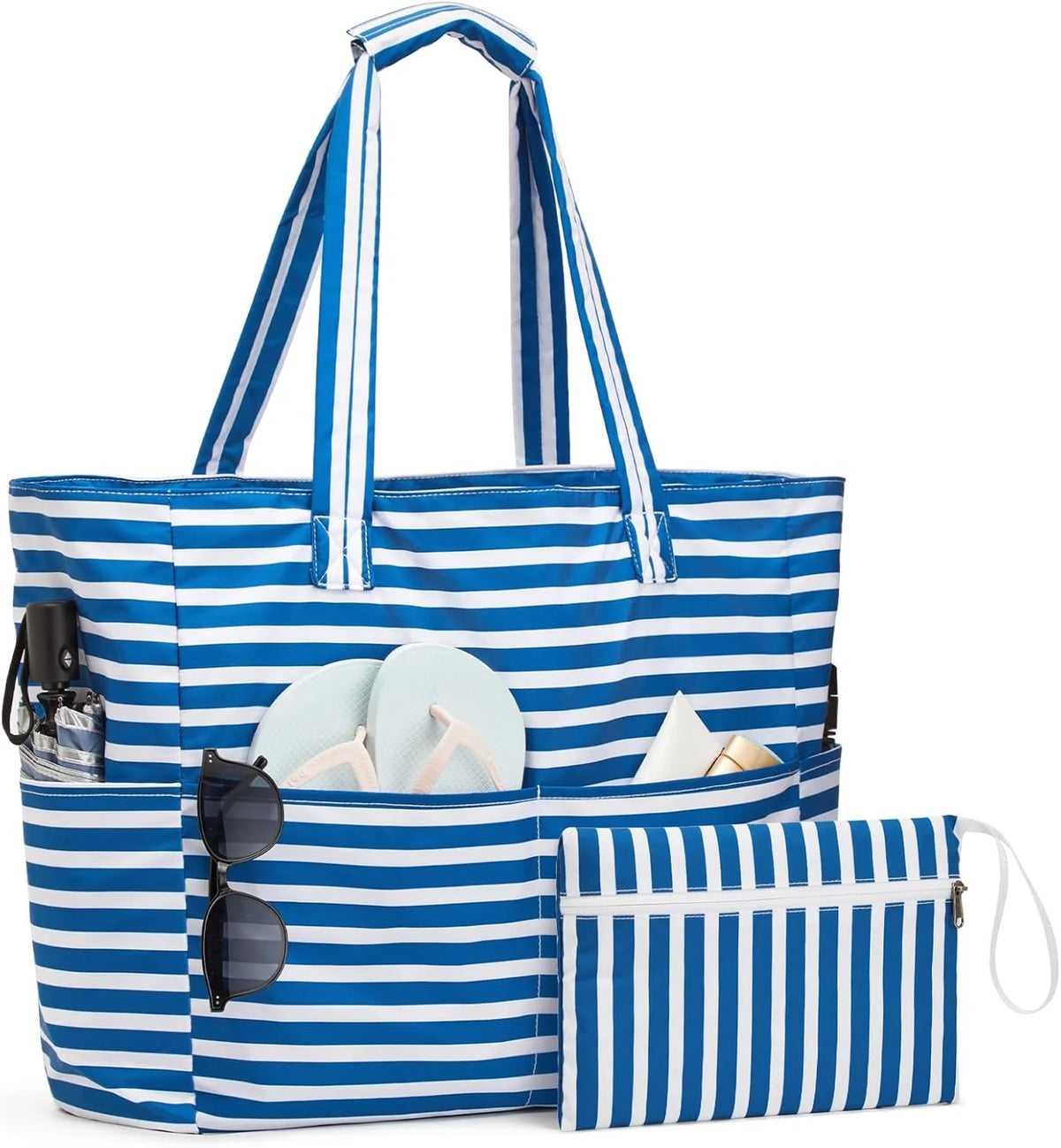Beach Bag Waterproof & Sandproof Foldable Separate Wet Compartment