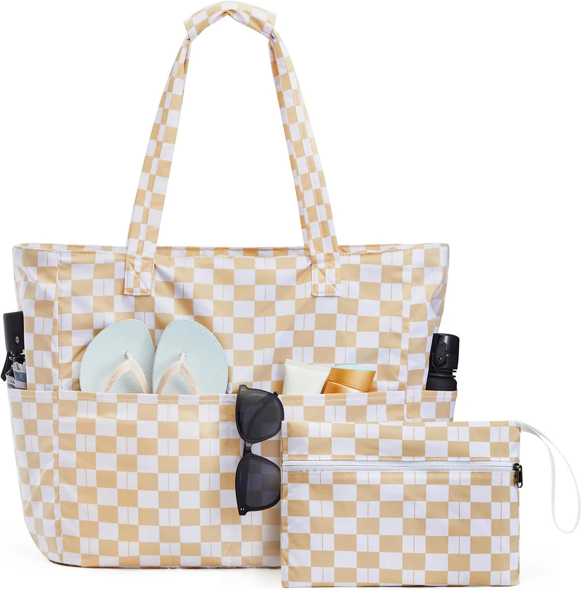 Beach Bag Waterproof & Sandproof Foldable Separate Wet Compartment