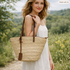 Beach Bag Woven Straw Spacious Comfortable Shoulder Straps