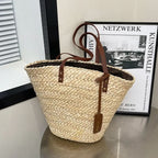 Beach Bag Woven Straw Spacious Comfortable Shoulder Straps