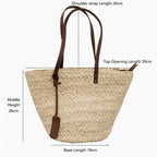 Beach Bag Woven Straw Spacious Comfortable Shoulder Straps
