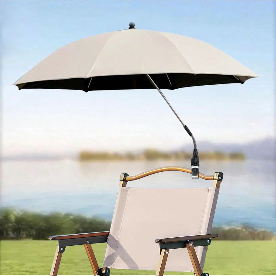 Beach Chair Sunshade 360 Degree Rotating UV-Resistant Clip-On