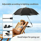 Beach Chair Sunshade 360 Degree Rotating UV-Resistant Clip-On
