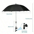 Beach Chair Sunshade 360 Degree Rotating UV-Resistant Clip-On