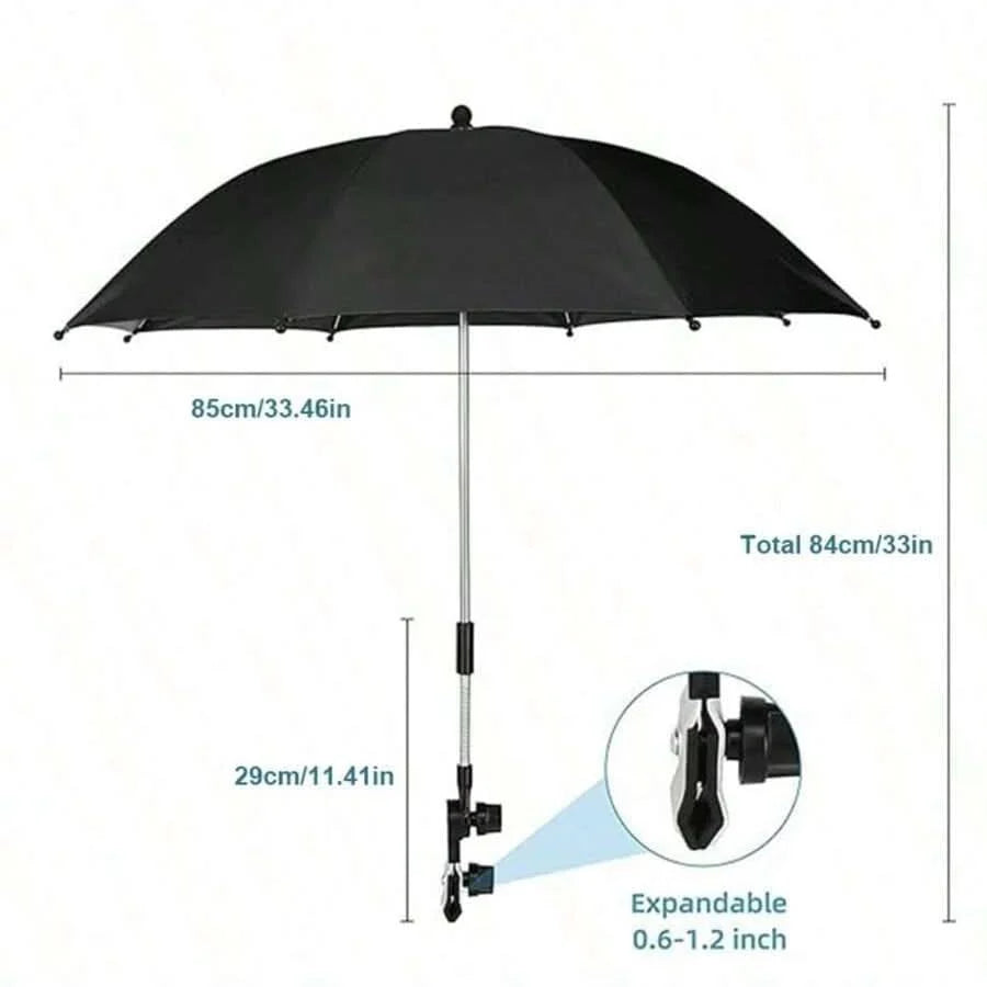 Beach Chair Sunshade 360 Degree Rotating UV-Resistant Clip-On