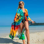 Beach Cover-Up Lightweight Breathable Boho Print