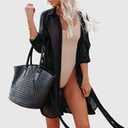 Beach Cover-Up Lightweight & Breathable Button-Front