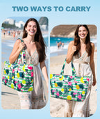 Beach Tote 45L Waterproof Foldable Wet & Dry Pocket