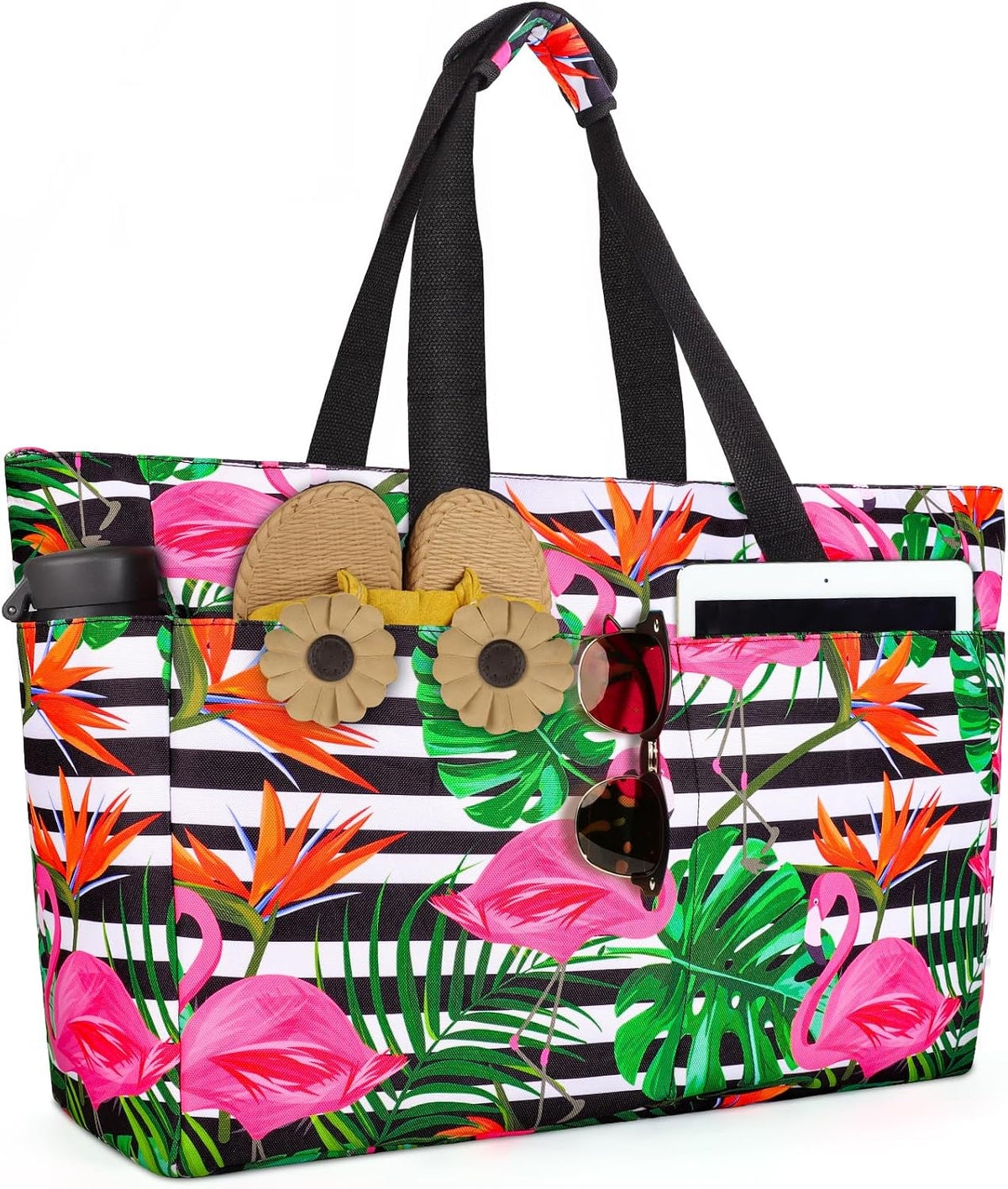 Beach Tote 45L Waterproof Foldable Wet & Dry Pocket