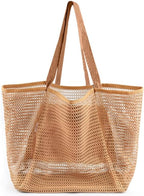 Beach Tote Bag Extra-Large Waterproof Mesh Sand-Resistant Base