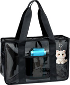 Beach Tote Bag Iridescent Jelly Waterproof Zip-Top & Interior Pockets