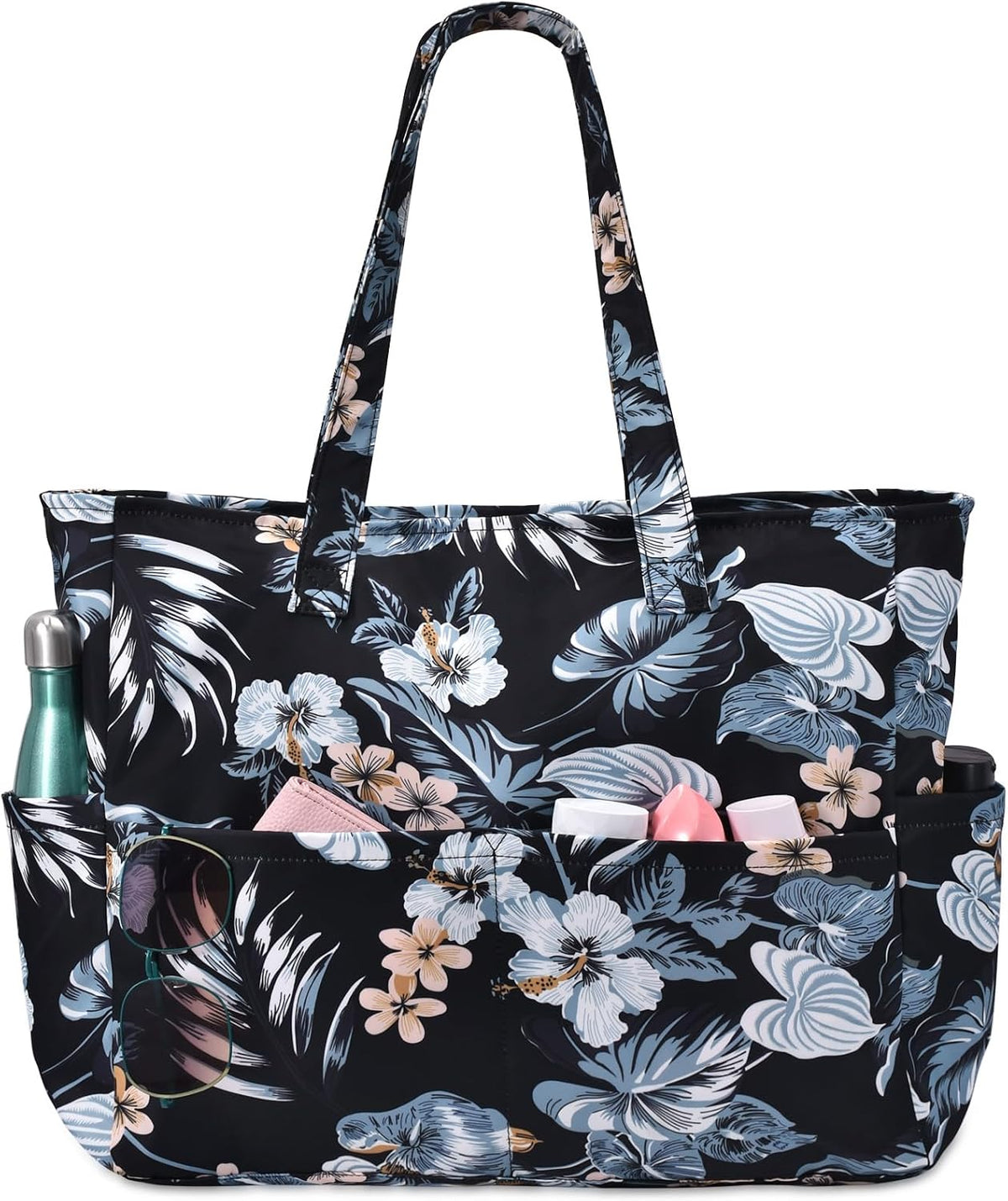 Beach Tote Bag Large Waterproof & Sandproof 7 Pockets