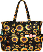 Beach Tote Bag Large Waterproof & Sandproof 7 Pockets
