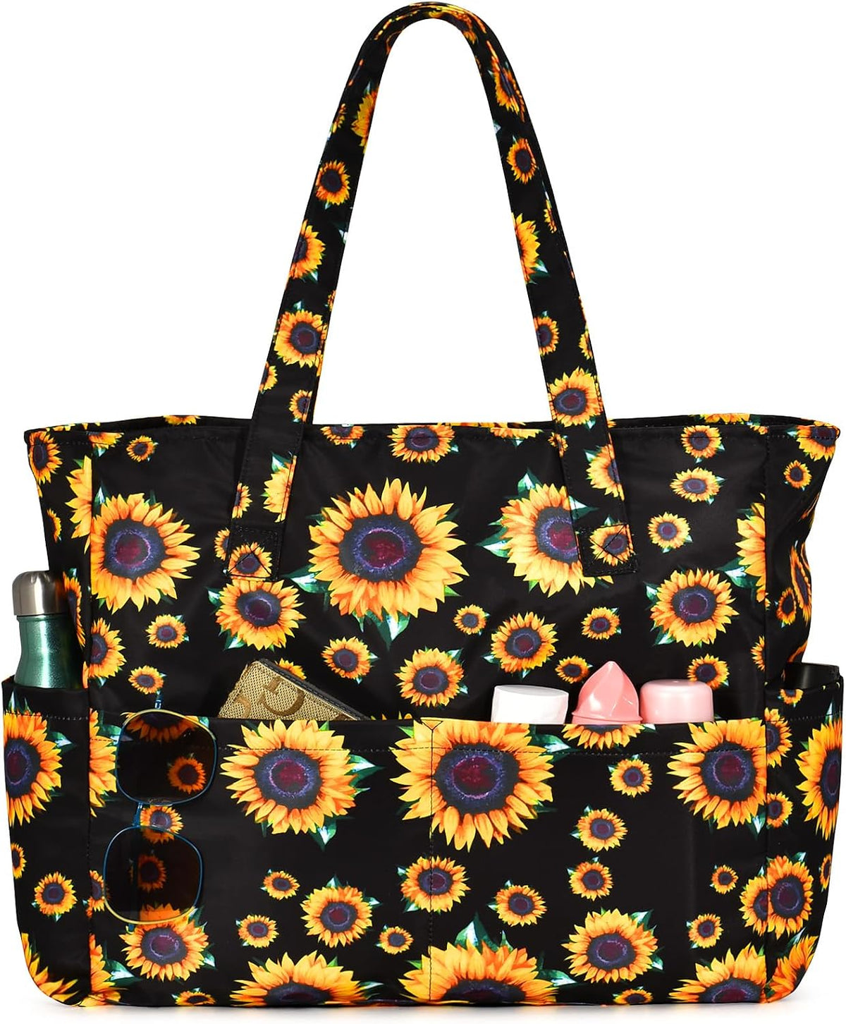 Beach Tote Bag Large Waterproof & Sandproof 7 Pockets