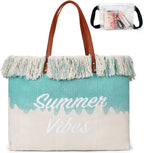 Beach Tote Bag Machine-Washable Neoprene Laptop-Safe Zipper Pocket