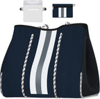 Beach Tote Bag Machine-Washable Neoprene Laptop-Safe Zipper Pocket