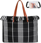 Beach Tote Bag Machine-Washable Neoprene Laptop-Safe Zipper Pocket