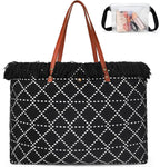 Beach Tote Bag Machine-Washable Neoprene Laptop-Safe Zipper Pocket