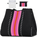 Beach Tote Bag Machine-Washable Neoprene Laptop-Safe Zipper Pocket