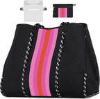 Beach Tote Bag Machine-Washable Neoprene Laptop-Safe Zipper Pocket