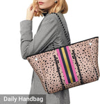 Beach Tote Bag Machine-Washable Neoprene Laptop-Safe Zipper Pocket