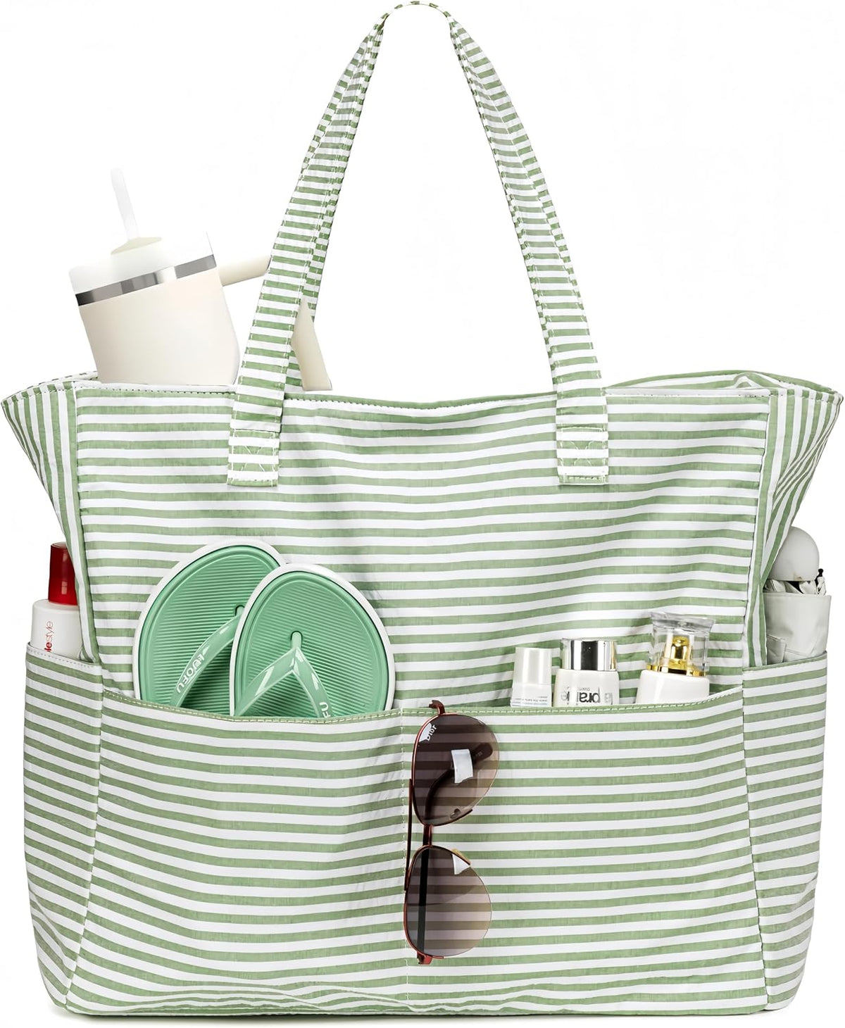Beach Tote Bag Sandproof 36L Waterproof Compartment