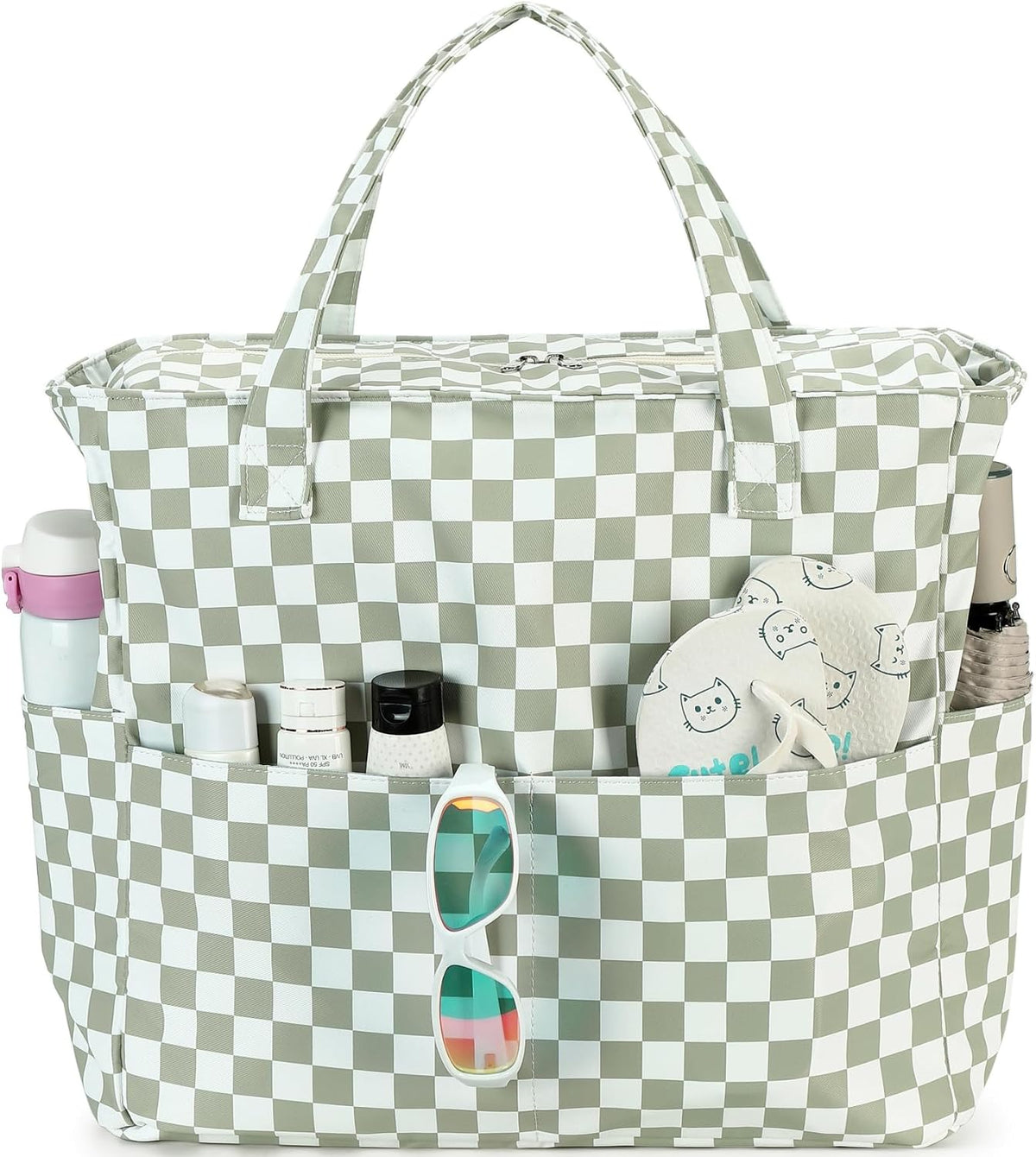 Beach Tote Bag Sandproof 36L Waterproof Compartment