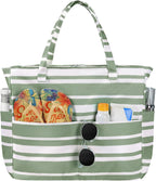 Beach Tote Bag Water-Resistant 45L Multiple Pockets