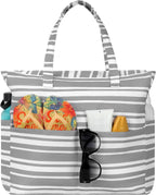 Beach Tote Bag Water-Resistant 45L Multiple Pockets