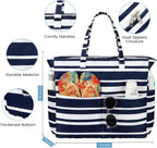 Beach Tote Bag Water-Resistant 45L Multiple Pockets