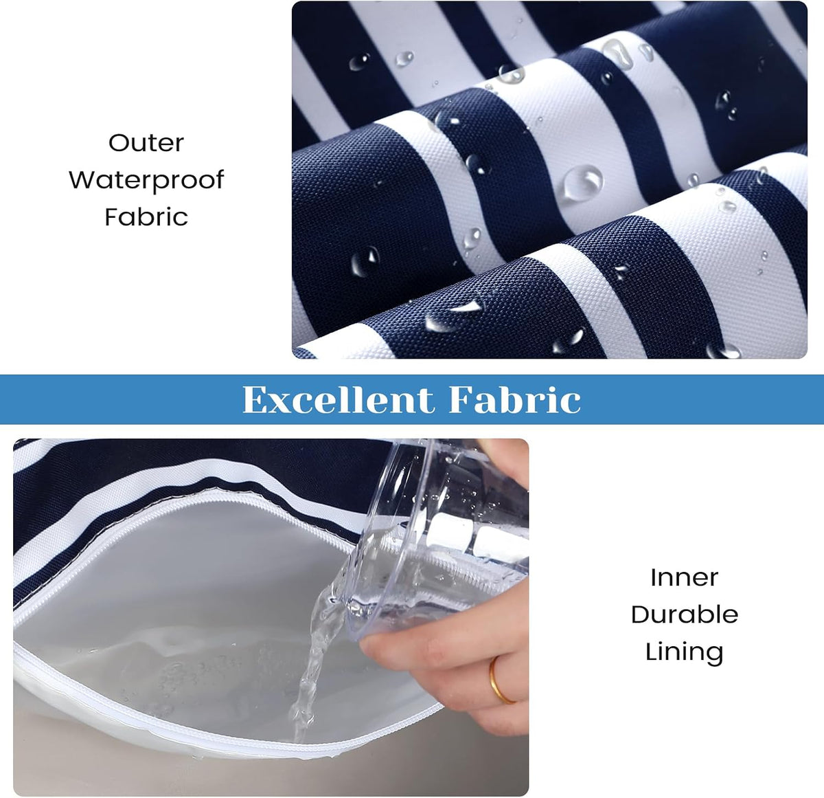 Beach Tote Bag Water-Resistant 45L Multiple Pockets