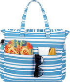 Beach Tote Bag Water-Resistant 45L Multiple Pockets