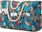 Beach Tote Bag Waterproof Canvas Multiple Pockets