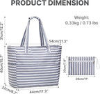 Beach Tote Bag Waterproof & Sandproof 38L Wet Compartment