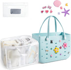 Beach Tote Bag Waterproof & Washable Detachable Wet Pocket