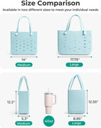 Beach Tote Bag Waterproof & Washable Detachable Wet Pocket