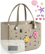 Beach Tote Bag Waterproof & Washable Detachable Wet Pocket
