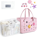 Beach Tote Bag Waterproof & Washable Detachable Wet Pocket