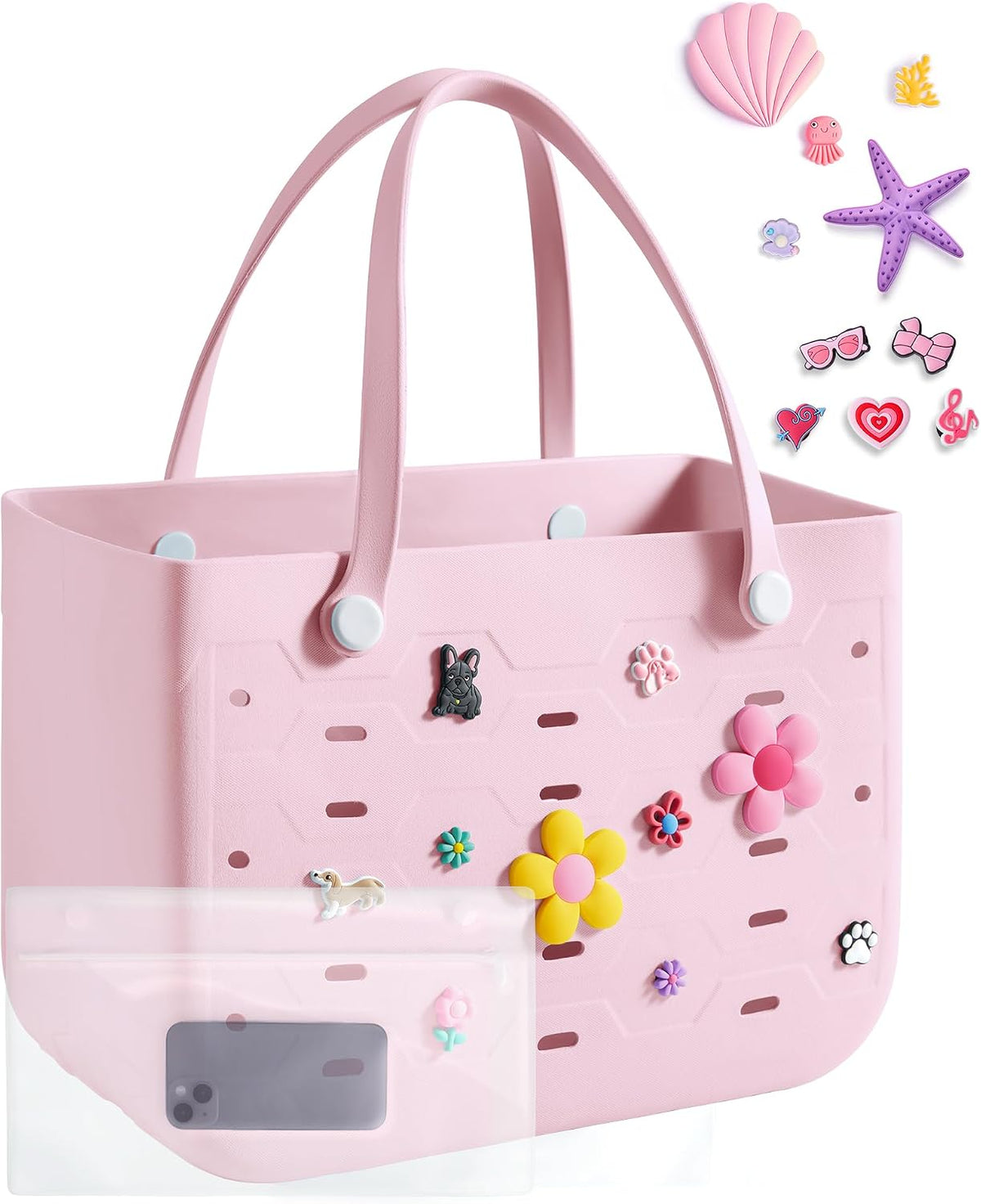 Beach Tote Bag Waterproof & Washable Detachable Wet Pocket
