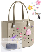 Beach Tote Bag Waterproof & Washable Detachable Wet Pocket