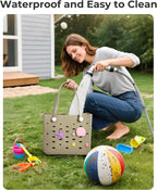 Beach Tote Bag Waterproof & Washable Detachable Wet Pocket