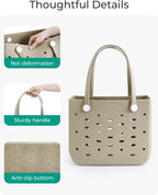 Beach Tote Bag Waterproof & Washable Detachable Wet Pocket