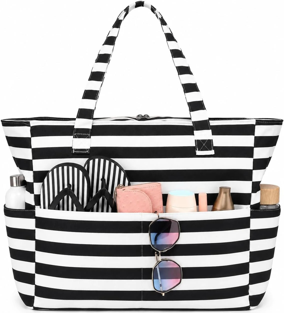 Beach Tote Bag Waterproof Wet Compartment Sandproof 36L