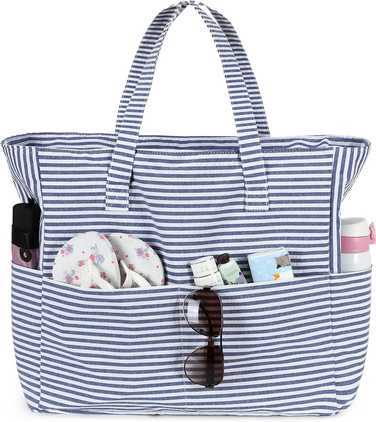Beach Tote Bag Waterproof Wet Compartment Sandproof 36L