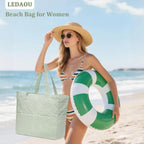 Beach Tote Bag Waterproof Wet Compartment Sandproof 36L