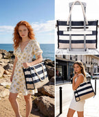 Beach Tote Double-Layer Waterproof Multiple Pockets