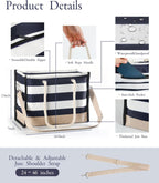 Beach Tote Double-Layer Waterproof Multiple Pockets