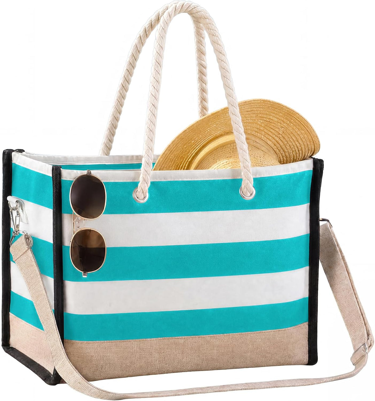 Beach Tote Double-Layer Waterproof Multiple Pockets