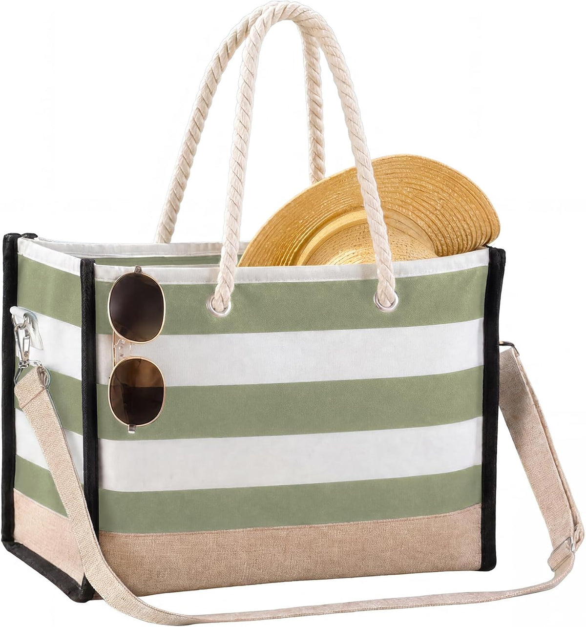 Beach Tote Double-Layer Waterproof Multiple Pockets